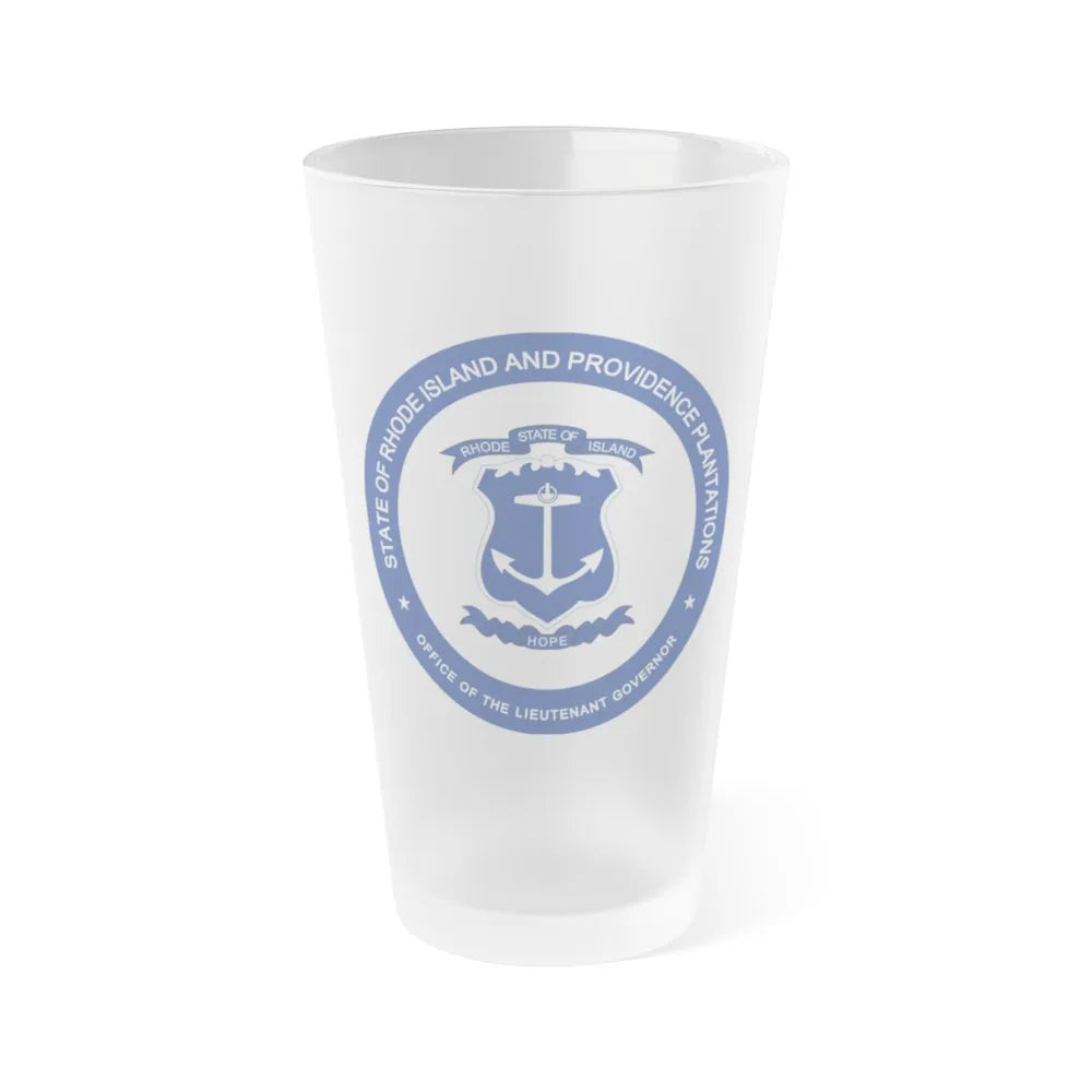 Seal of the Lieutenant Governor of Rhode Island - Frosted Pint Glass 16oz-16oz-Frosted-Go Mug Yourself