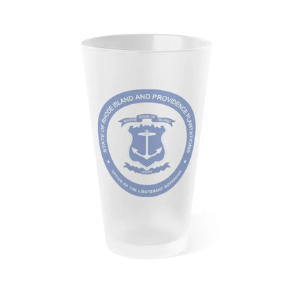 Seal of the Lieutenant Governor of Rhode Island - Frosted Pint Glass 16oz 16oz Frosted - Go Mug Yourself