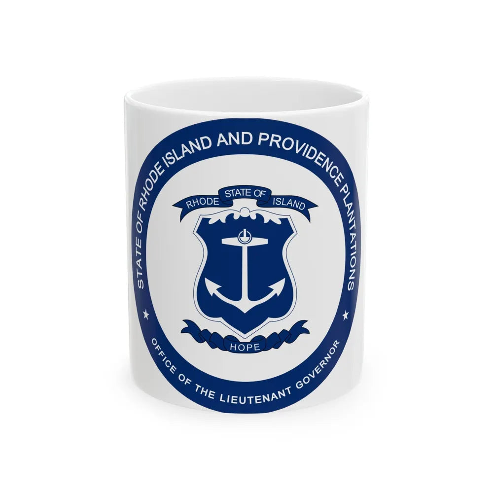 Seal of the Lieutenant Governor of Rhode Island - White Coffee Mug-11oz-Go Mug Yourself