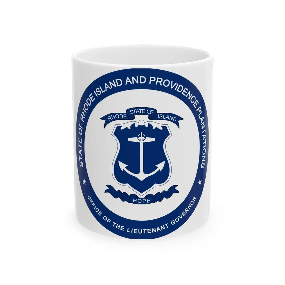 Seal of the Lieutenant Governor of Rhode Island - White Coffee Mug 11oz - Go Mug Yourself