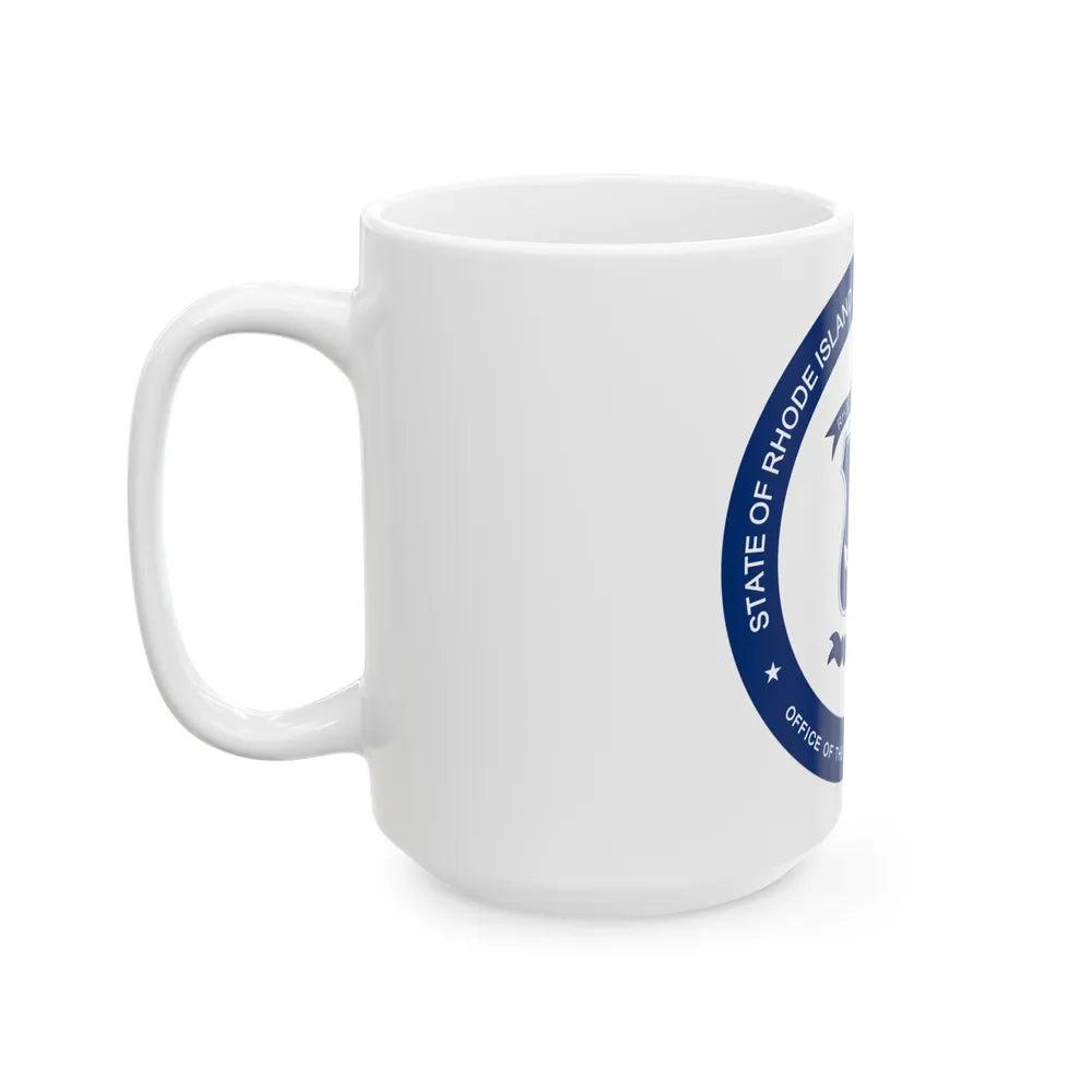 Seal of the Lieutenant Governor of Rhode Island - White Coffee Mug-Go Mug Yourself