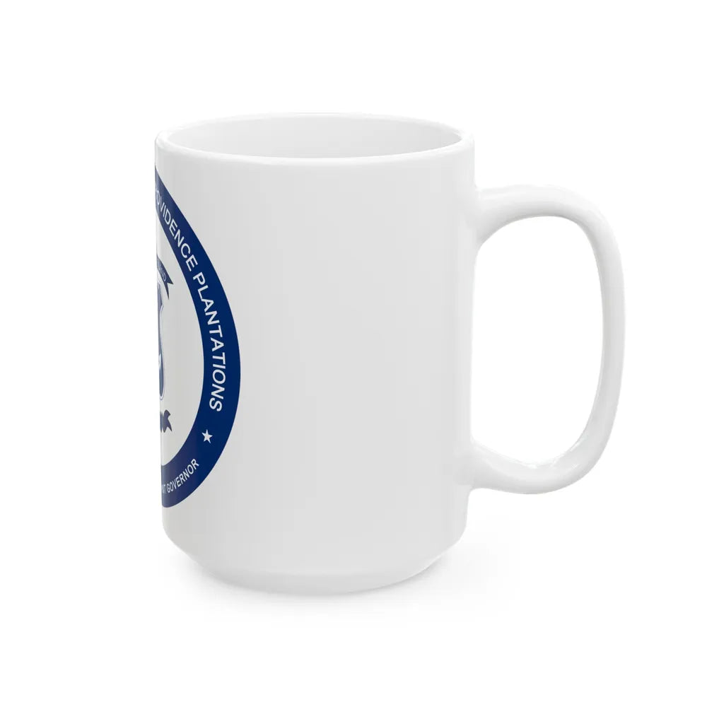 Seal of the Lieutenant Governor of Rhode Island - White Coffee Mug-Go Mug Yourself