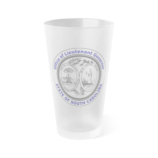 Seal of the Lieutenant Governor of South Carolina - Frosted Pint Glass 16oz-16oz-Frosted-Go Mug Yourself