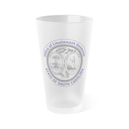 Seal of the Lieutenant Governor of South Carolina - Frosted Pint Glass 16oz 16oz Frosted - Go Mug Yourself