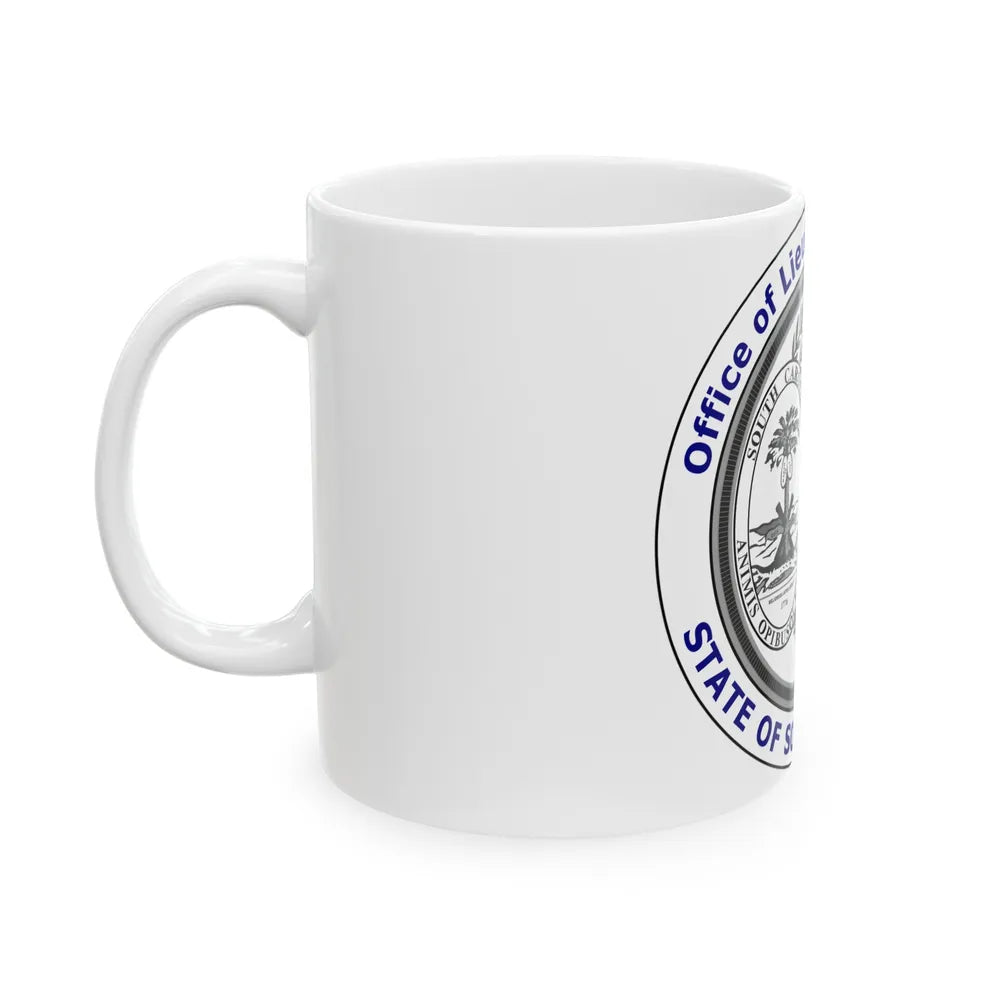 Seal of the Lieutenant Governor of South Carolina - White Coffee Mug-Go Mug Yourself