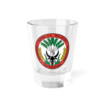 Seal of the Malagasy Republic (Madagascar) (Coat of Arms) Shot Glass 1.5oz 1.5oz - Go Mug Yourself
