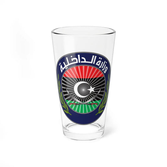 Seal of the Ministry of Internal Affairs of Libya (Libya) (Coat of Arms) Pint Glass 16oz 16oz - Go Mug Yourself