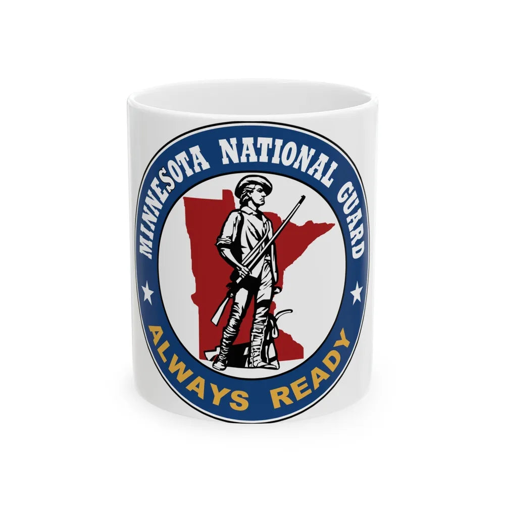 Seal of the Minnesota National Guard - White Coffee Mug-11oz-Go Mug Yourself