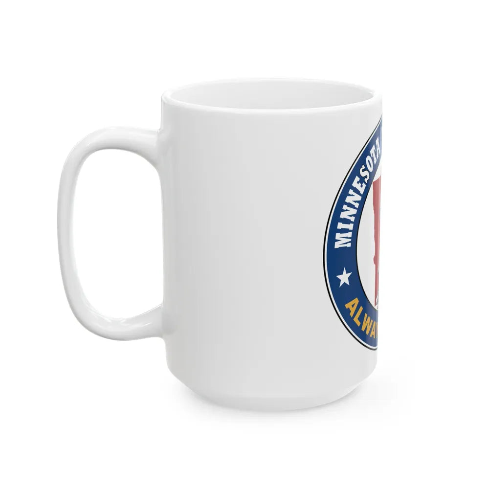 Seal of the Minnesota National Guard - White Coffee Mug-Go Mug Yourself