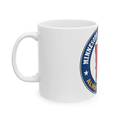 Seal of the Minnesota National Guard - White Coffee Mug-Go Mug Yourself