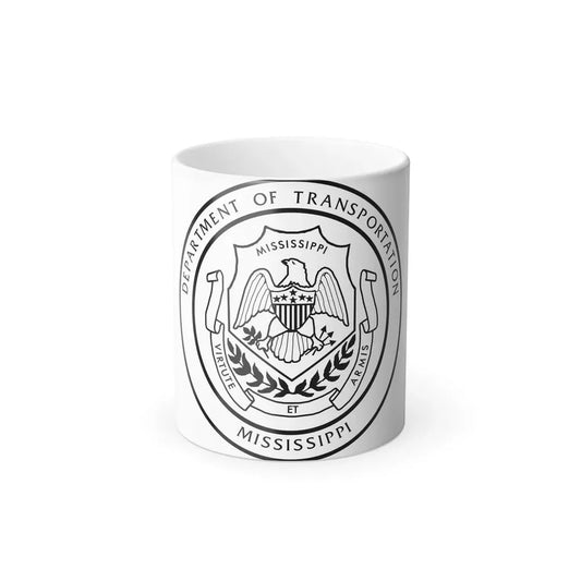Seal of the Mississippi Department of Transportation - Color Changing Coffee Mug 11oz - Go Mug Yourself