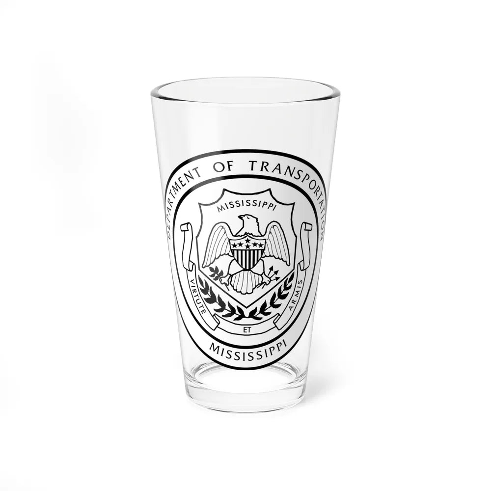 Seal of the Mississippi Department of Transportation - Pint Glass 16oz-16oz-Go Mug Yourself