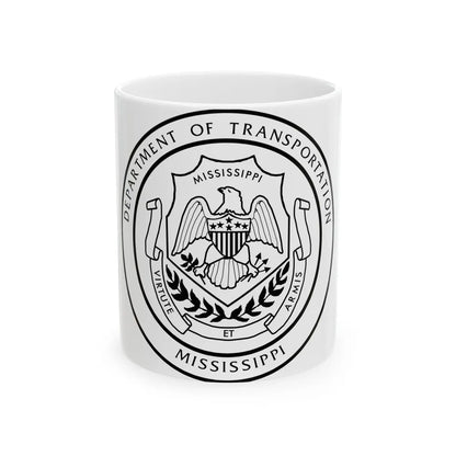 Seal of the Mississippi Department of Transportation - White Coffee Mug-11oz-Go Mug Yourself