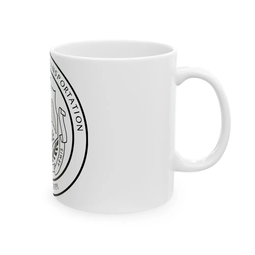 Seal of the Mississippi Department of Transportation - White Coffee Mug-Go Mug Yourself