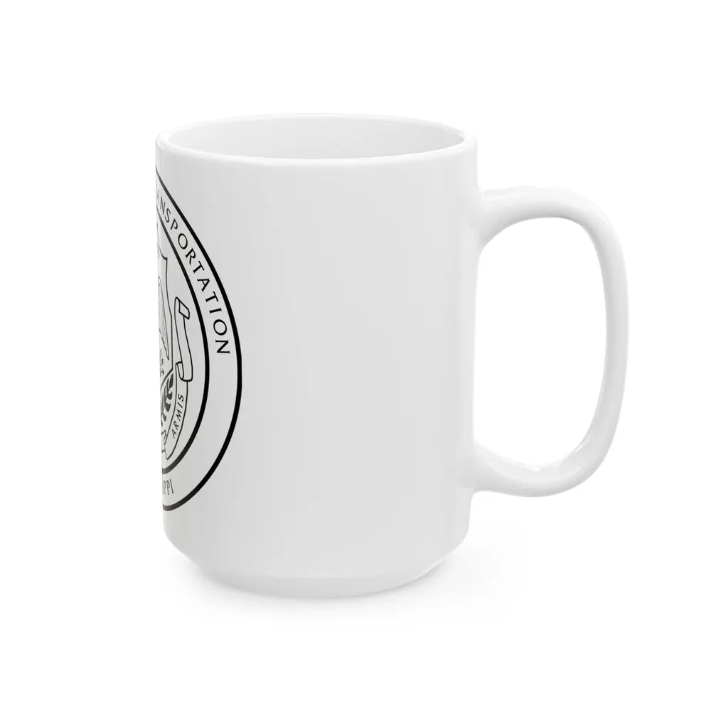 Seal of the Mississippi Department of Transportation - White Coffee Mug-Go Mug Yourself