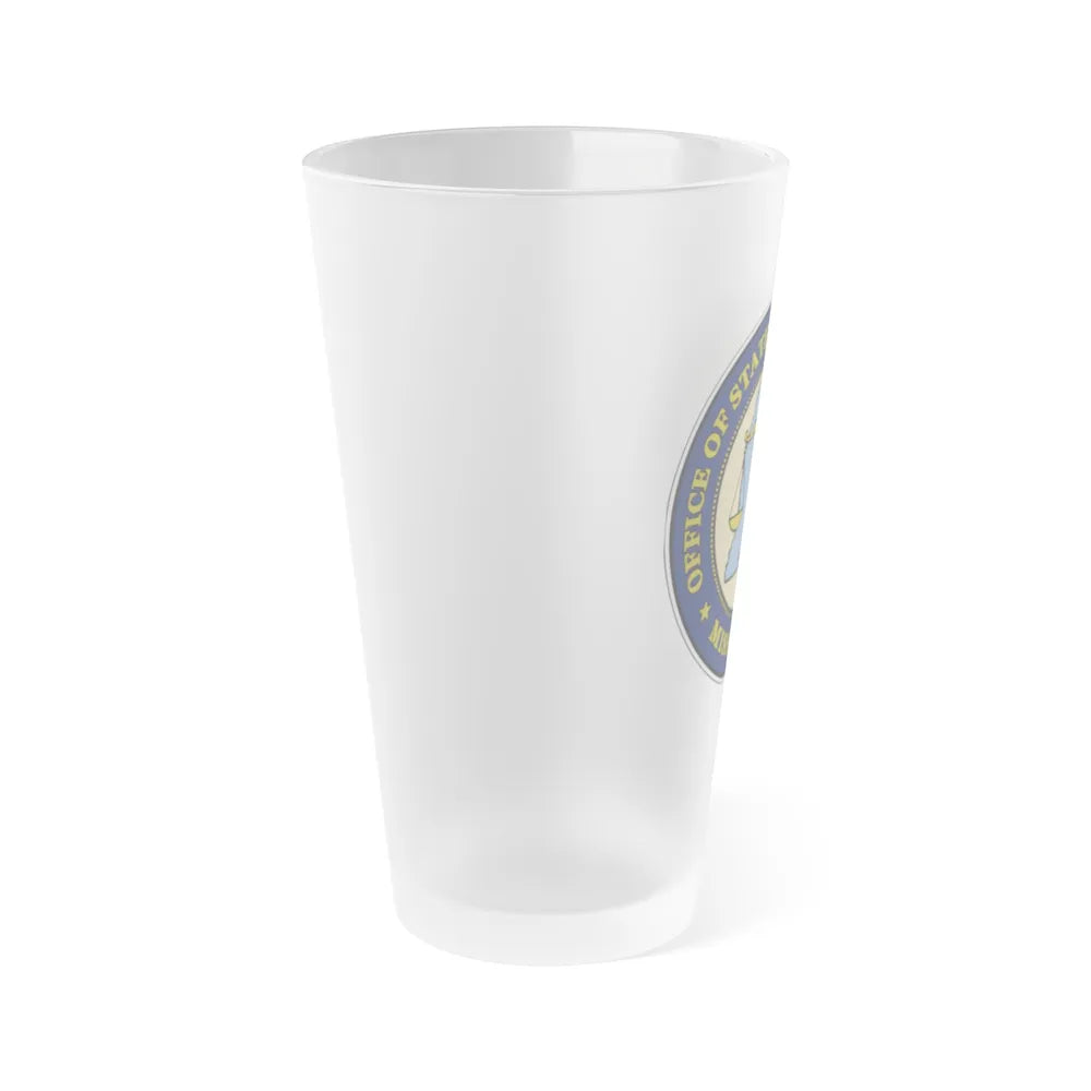 Seal of the Mississippi Office of State Public Defender - Frosted Pint Glass 16oz-Go Mug Yourself