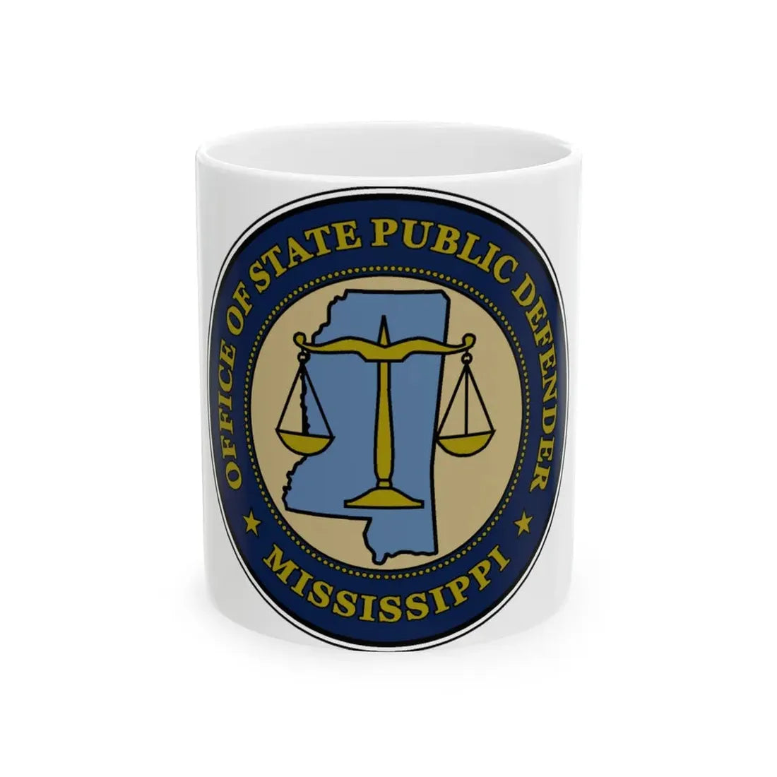 Seal of the Mississippi Office of State Public Defender - White Coffee Mug 11oz - Go Mug Yourself