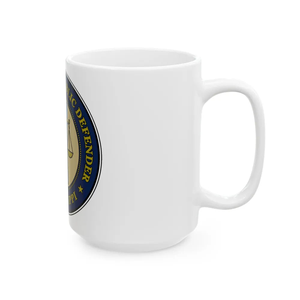 Seal of the Mississippi Office of State Public Defender - White Coffee Mug-Go Mug Yourself