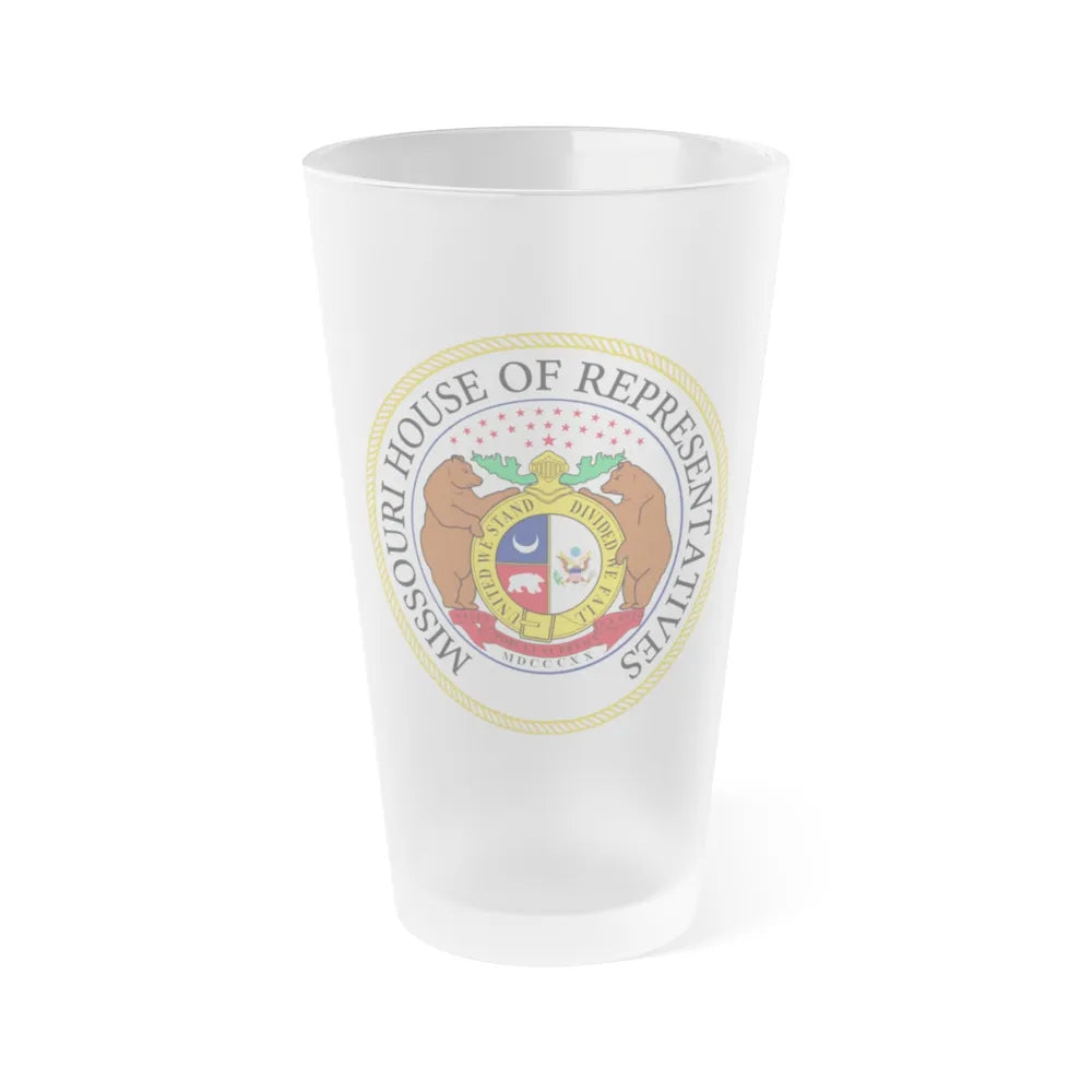 Seal of the Missouri House of Representatives - Frosted Pint Glass 16oz-16oz-Frosted-Go Mug Yourself