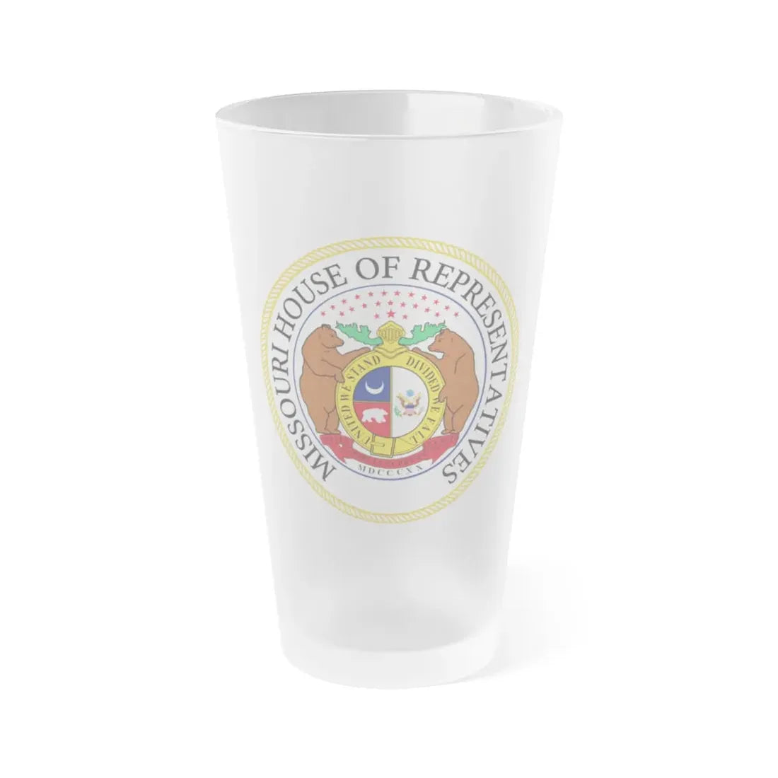 Seal of the Missouri House of Representatives - Frosted Pint Glass 16oz 16oz Frosted - Go Mug Yourself