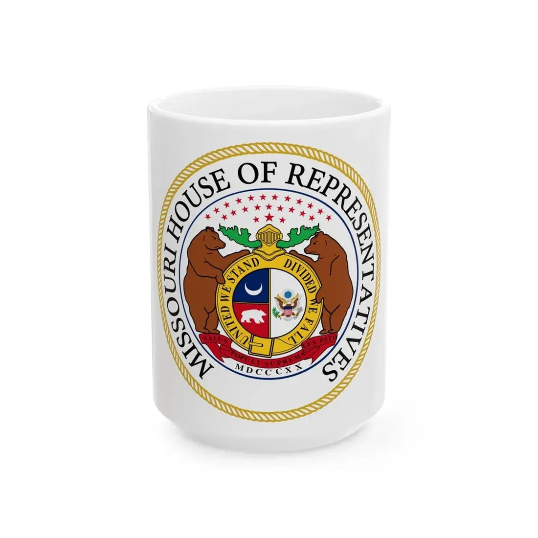 Seal of the Missouri House of Representatives - White Coffee Mug 15oz - Go Mug Yourself