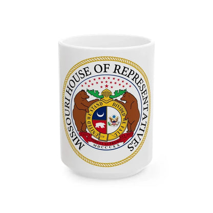 Seal of the Missouri House of Representatives - White Coffee Mug 15oz - Go Mug Yourself