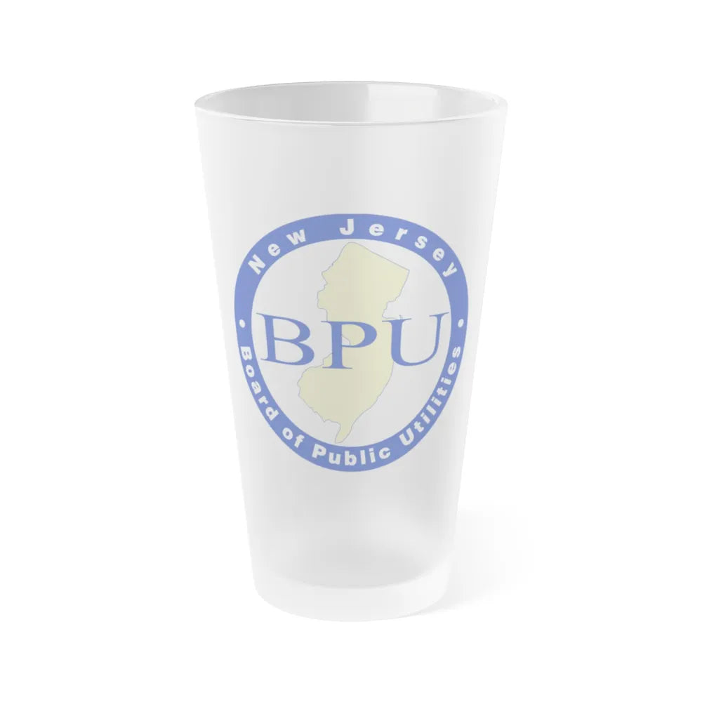 Seal of the New Jersey Board of Public Utilities - Frosted Pint Glass 16oz-16oz-Frosted-Go Mug Yourself