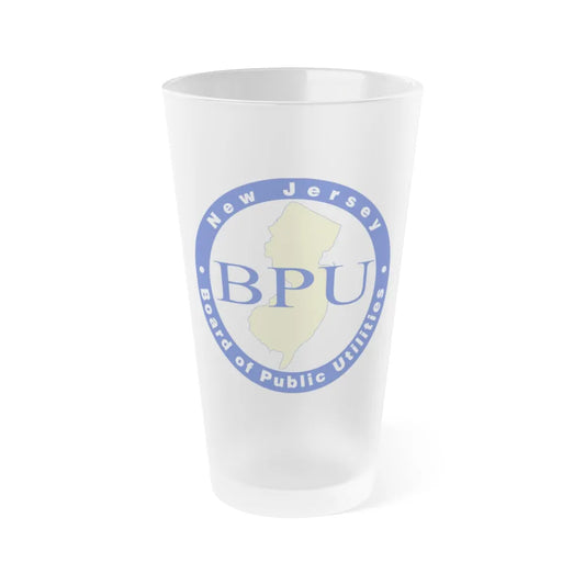 Seal of the New Jersey Board of Public Utilities - Frosted Pint Glass 16oz-16oz-Frosted-Go Mug Yourself