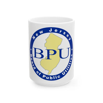 Seal of the New Jersey Board of Public Utilities - White Coffee Mug-15oz-Go Mug Yourself