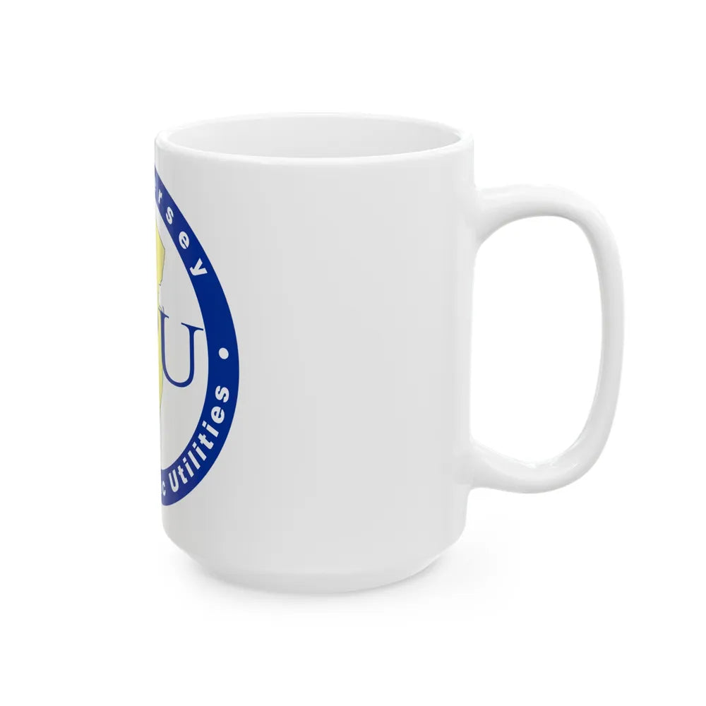 Seal of the New Jersey Board of Public Utilities - White Coffee Mug-Go Mug Yourself