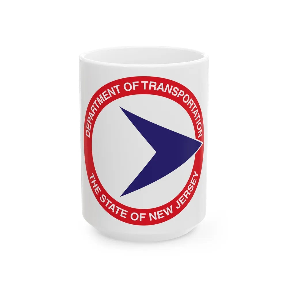 Seal of the New Jersey Department of Transportation - White Coffee Mug-15oz-Go Mug Yourself