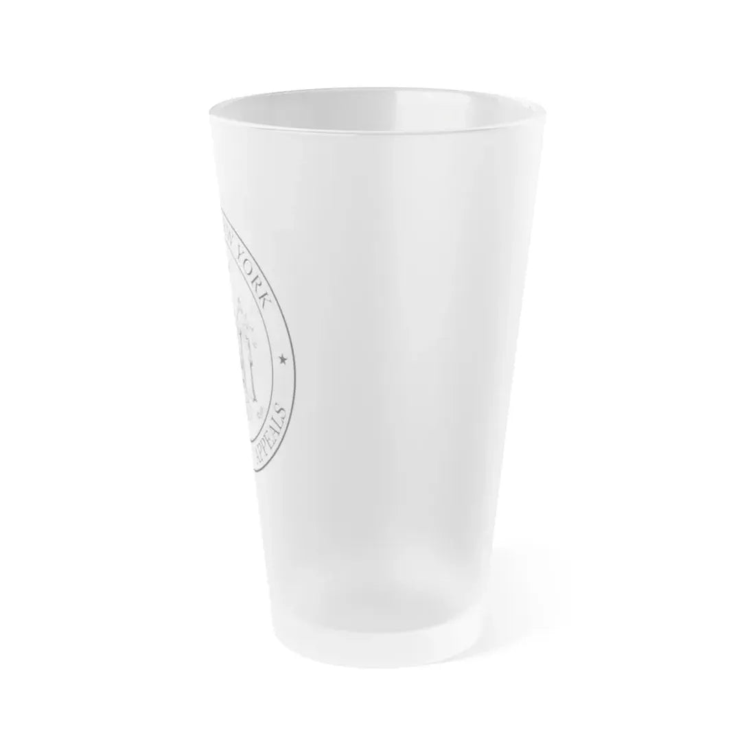 Seal of the New York Court of Appeals - Frosted Pint Glass 16oz - Go Mug Yourself