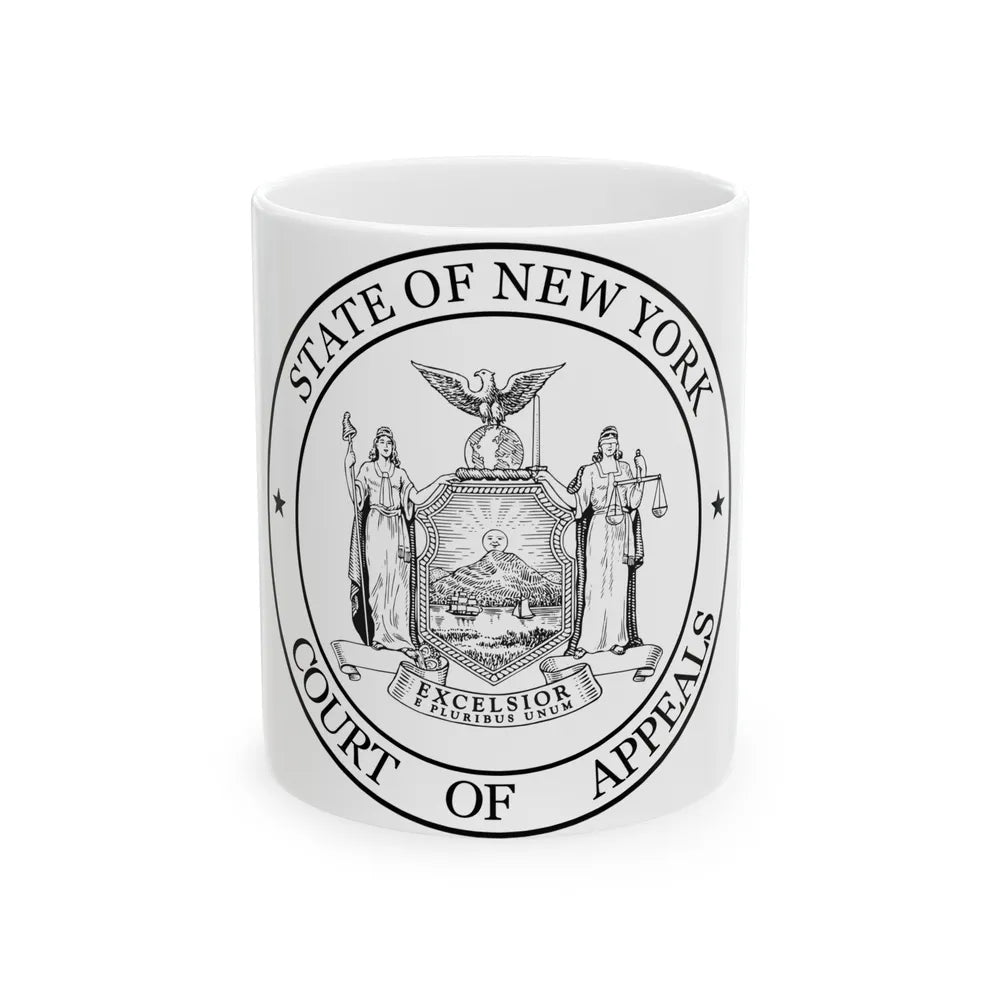 Seal of the New York Court of Appeals - White Coffee Mug-11oz-Go Mug Yourself