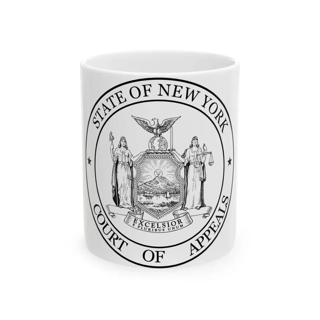 Seal of the New York Court of Appeals - White Coffee Mug 11oz - Go Mug Yourself