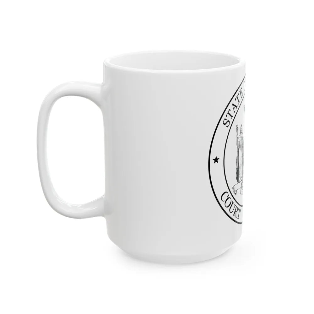 Seal of the New York Court of Appeals - White Coffee Mug-Go Mug Yourself