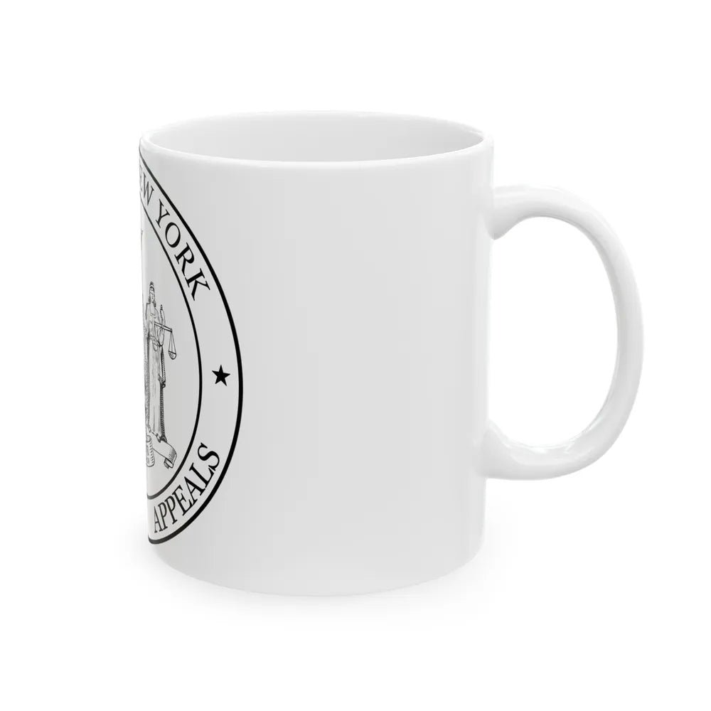 Seal of the New York Court of Appeals - White Coffee Mug-Go Mug Yourself