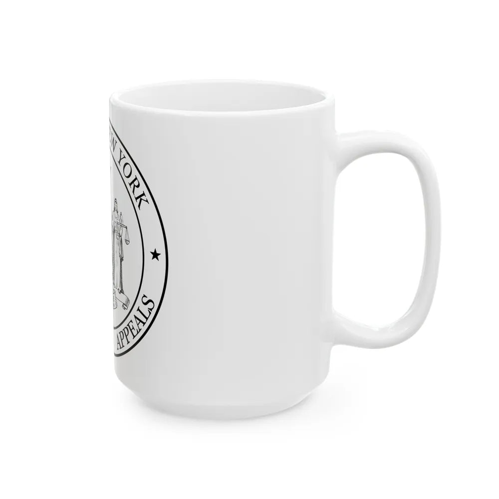 Seal of the New York Court of Appeals - White Coffee Mug-Go Mug Yourself