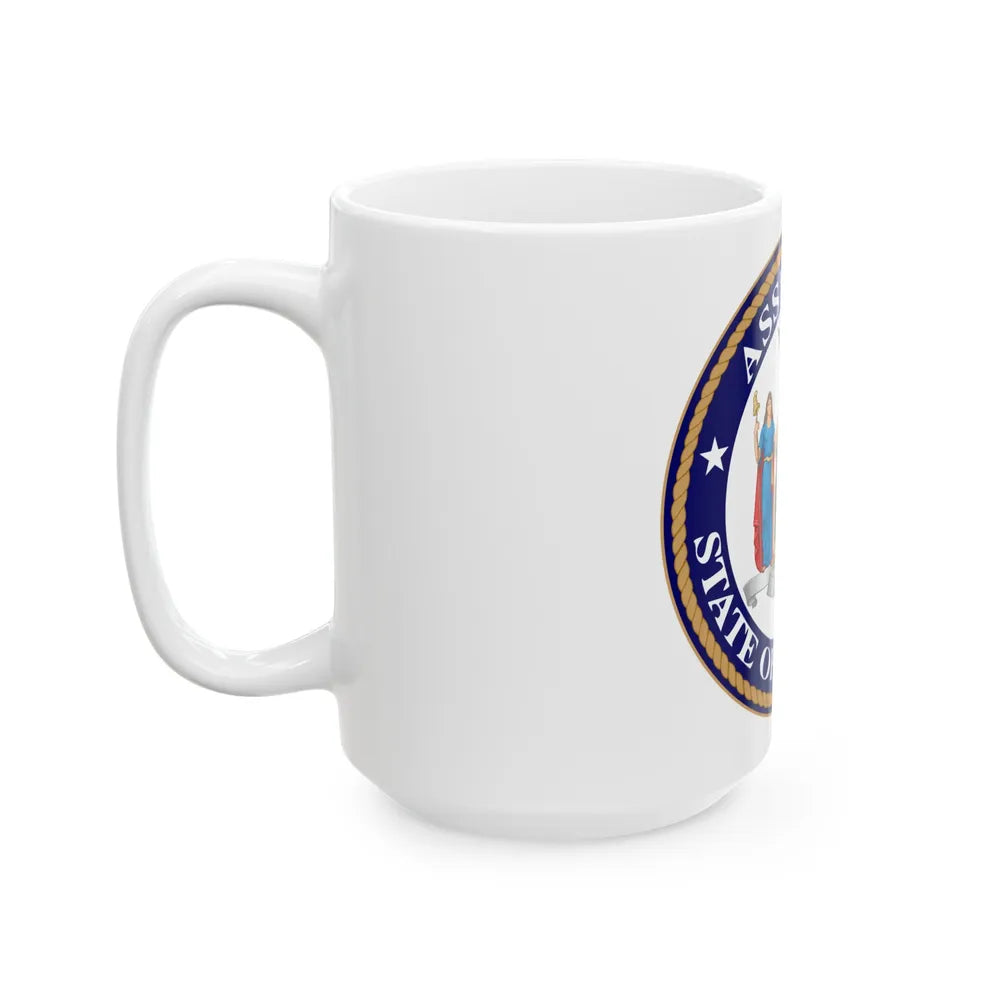 Seal of the New York State Assembly - White Coffee Mug-Go Mug Yourself