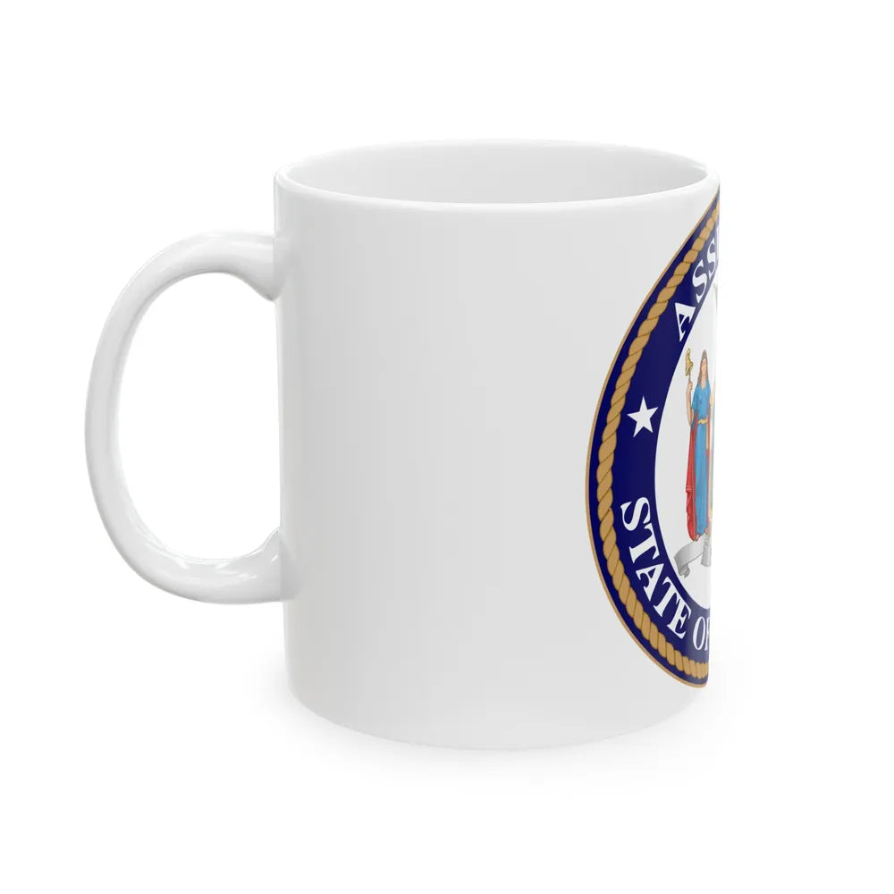 Seal of the New York State Assembly - White Coffee Mug-Go Mug Yourself