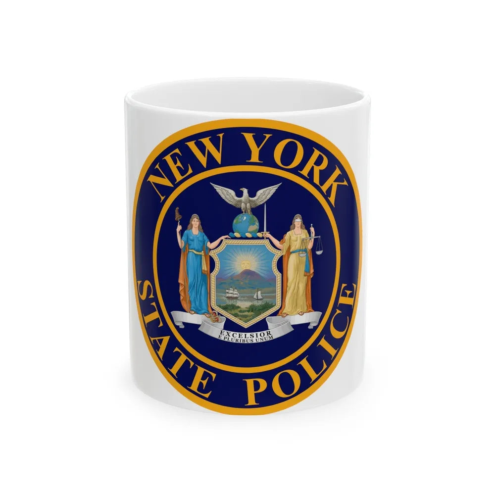 Seal of the New York State Police - White Coffee Mug-11oz-Go Mug Yourself