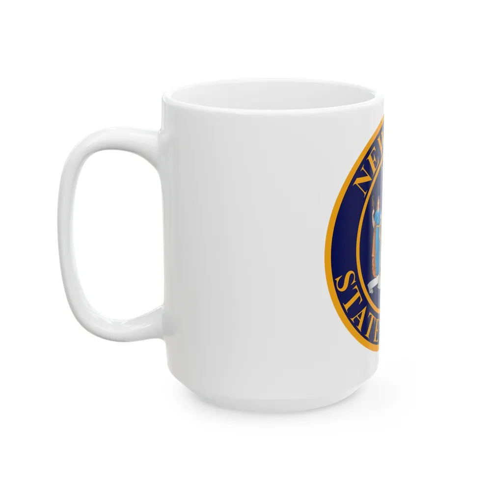 Seal of the New York State Police - White Coffee Mug-Go Mug Yourself