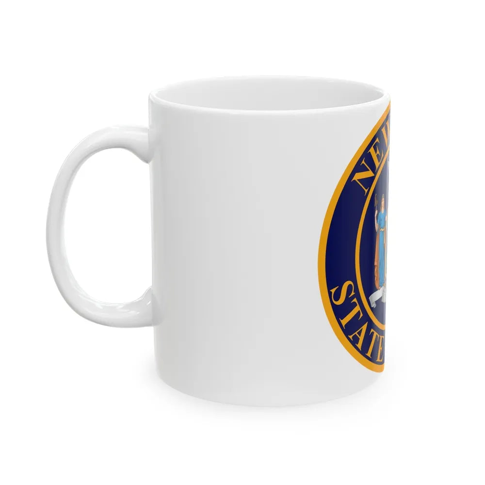 Seal of the New York State Police - White Coffee Mug-Go Mug Yourself