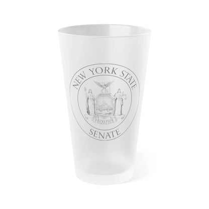 Seal of the New York State Senate - Frosted Pint Glass 16oz-16oz-Frosted-Go Mug Yourself