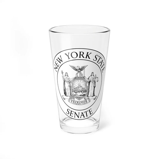 Seal of the New York State Senate - Pint Glass 16oz-16oz-Go Mug Yourself