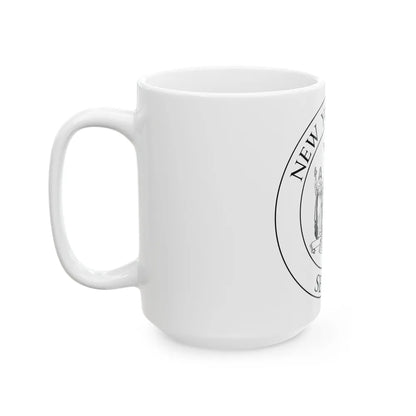 Seal of the New York State Senate - White Coffee Mug-Go Mug Yourself