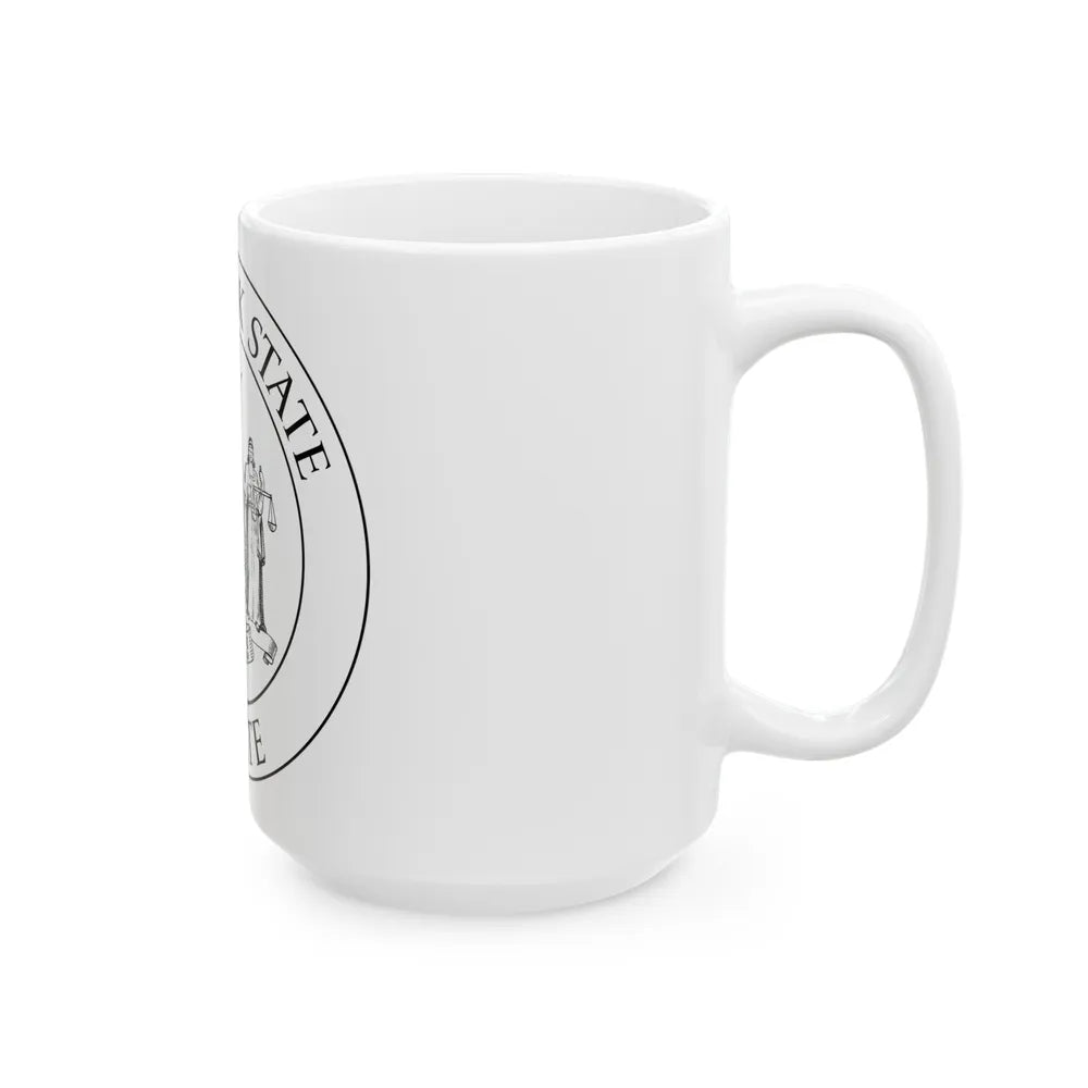 Seal of the New York State Senate - White Coffee Mug-Go Mug Yourself