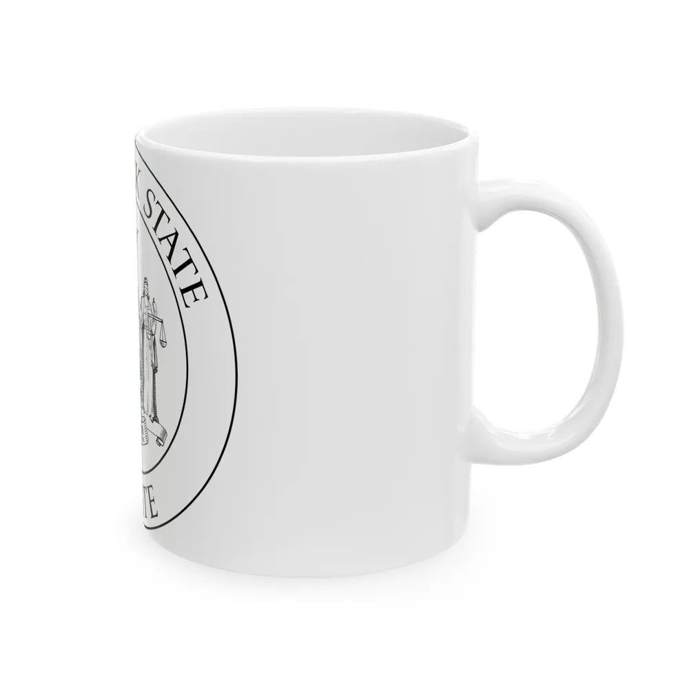 Seal of the New York State Senate - White Coffee Mug-Go Mug Yourself