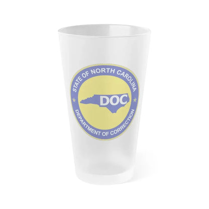 Seal of the North Carolina Department of Correction - Frosted Pint Glass 16oz 16oz Frosted - Go Mug Yourself
