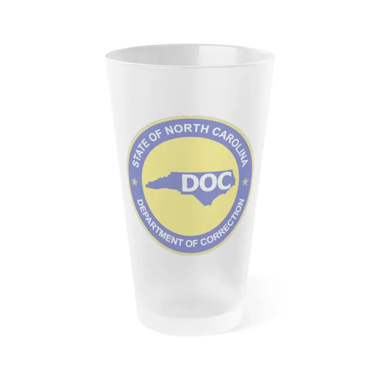 Seal of the North Carolina Department of Correction - Frosted Pint Glass 16oz 16oz Frosted - Go Mug Yourself
