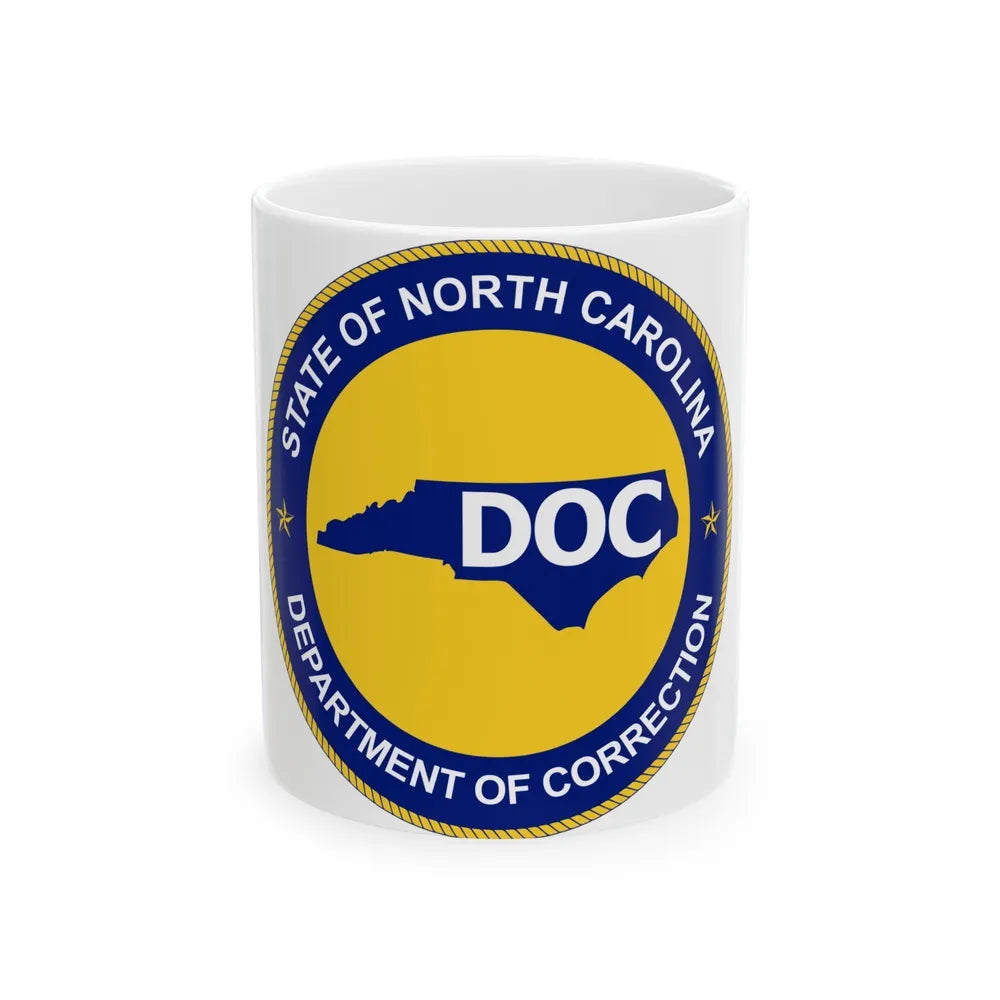 Seal of the North Carolina Department of Correction - White Coffee Mug-11oz-Go Mug Yourself